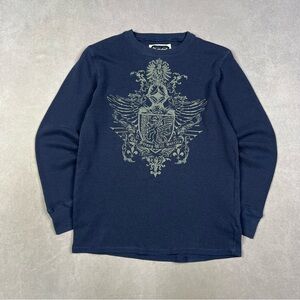 Bluenotes Dark Blue Long Sleeve Graphic Tee